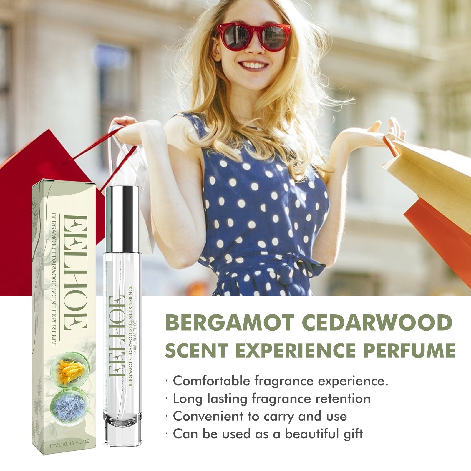 Bergamot Cedarwood Scent Experience Perfume, Fresh Wood Scent Lasting Fragrance Naturally Not Pungent Niche Perfume