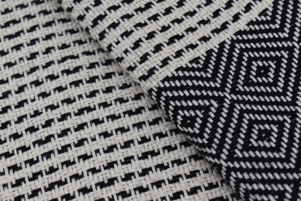 Dotty Diamond Black Turkish Towel