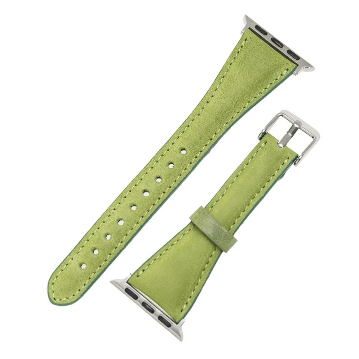 Classic Lime Green Leather Apple Watch Band - Dallas
