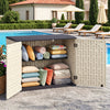 20 Cu.Ft Horizontal Resin Storage Shed with Adjustable Shelf-Beige - Beige