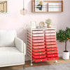20 Drawers Rolling Storage Cart Studio Organizer-Gradient Pink