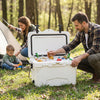 20 Quart Portable Hard Cooler with Built-in Ruler and Bottle-White