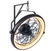 20” Wall Mounted Fan with Dimmable LED Light and 6 Wind Speeds-Black