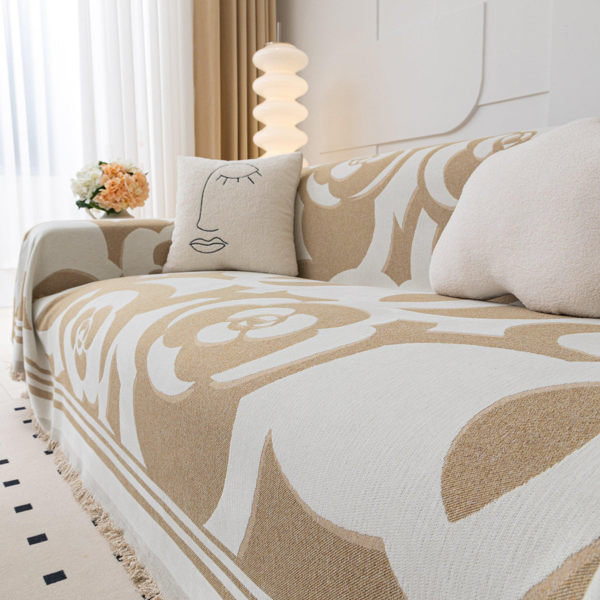 Chenille Sofa Cover Blanket, Couch Cover Blanket Throws for Couches Living Room Furniture Throw Covers