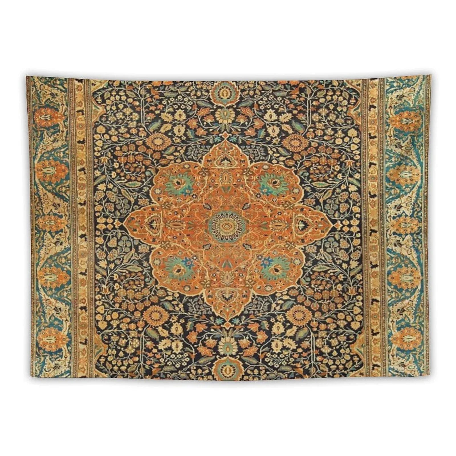 Antique Mohtashem Kashan Persian Rug Print Tapestry