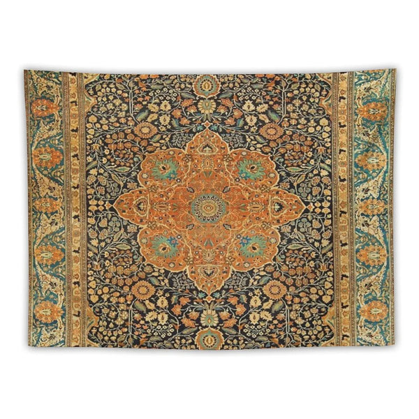 Antique Mohtashem Kashan Persian Rug Print Tapestry