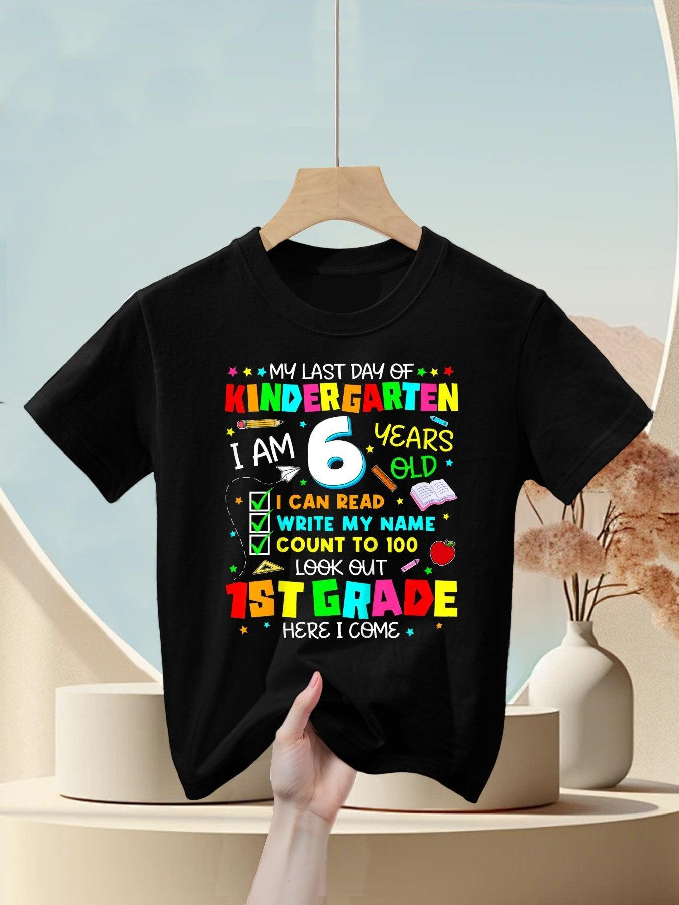 Kids My Last Day Of Kindergarten Graduation Grad Kids Boys Girls Kids T-Shirt