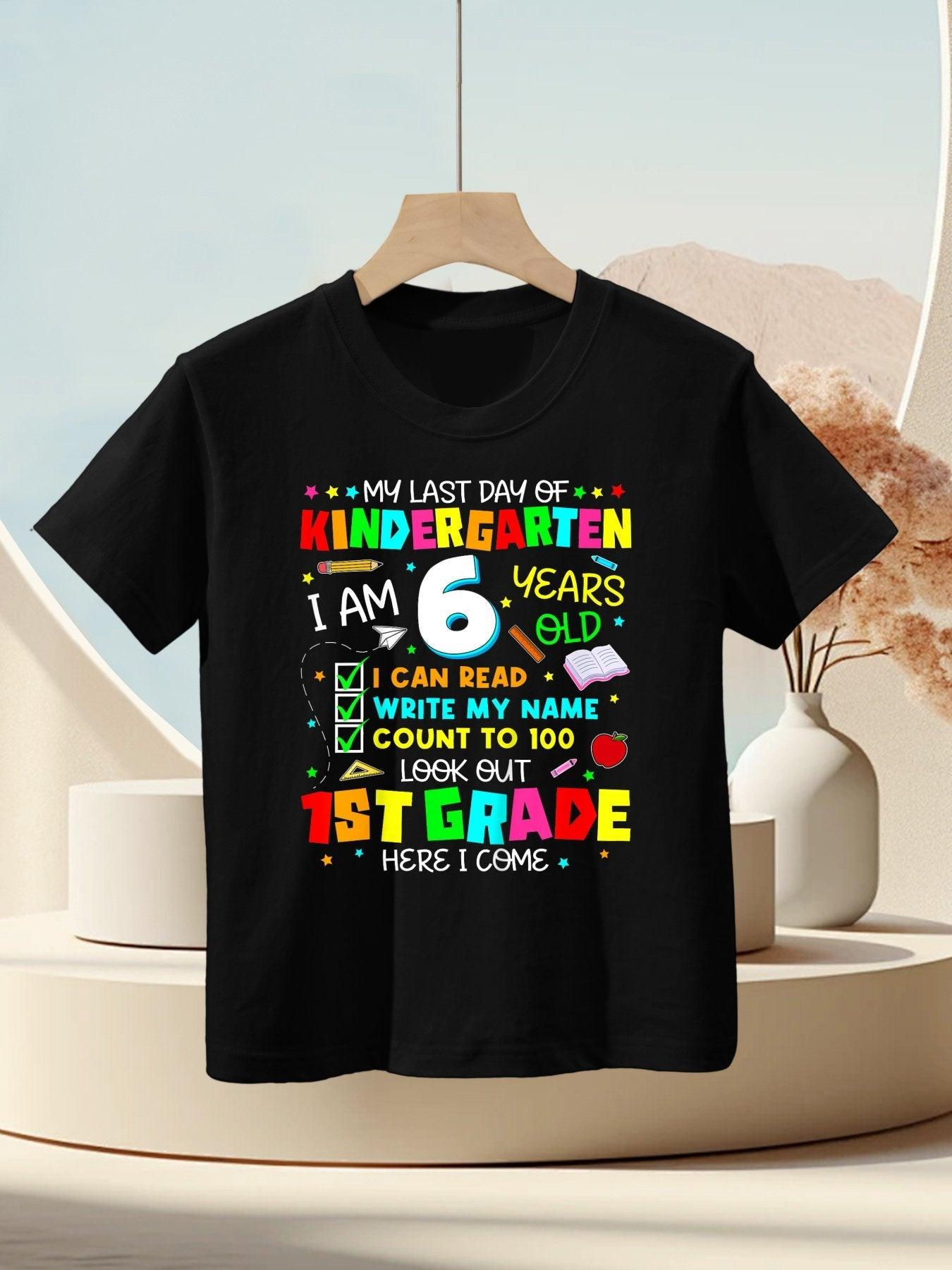 Kids My Last Day Of Kindergarten Graduation Grad Kids Boys Girls Kids T-Shirt
