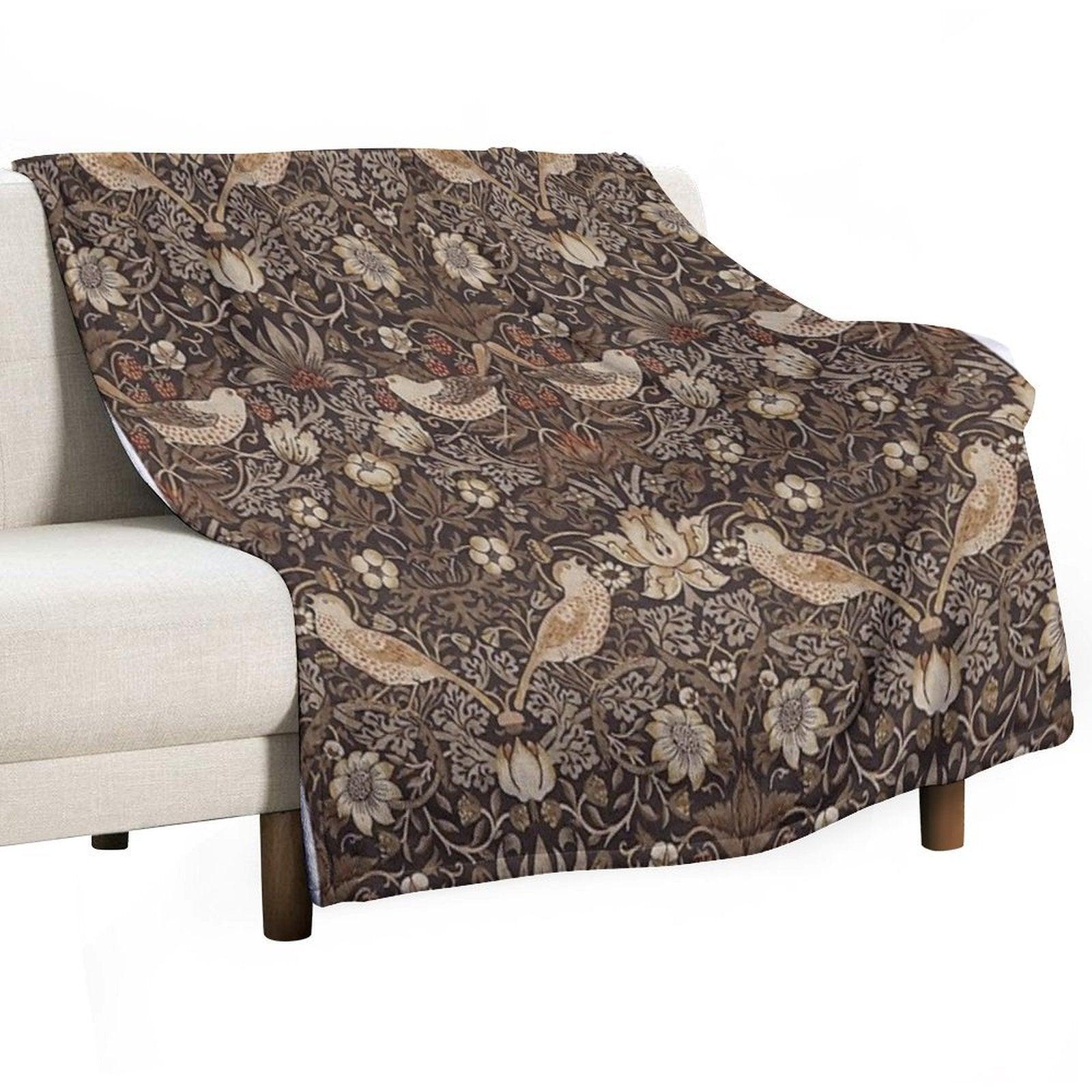 William Morris - Strawberry Thief Throw Blanket