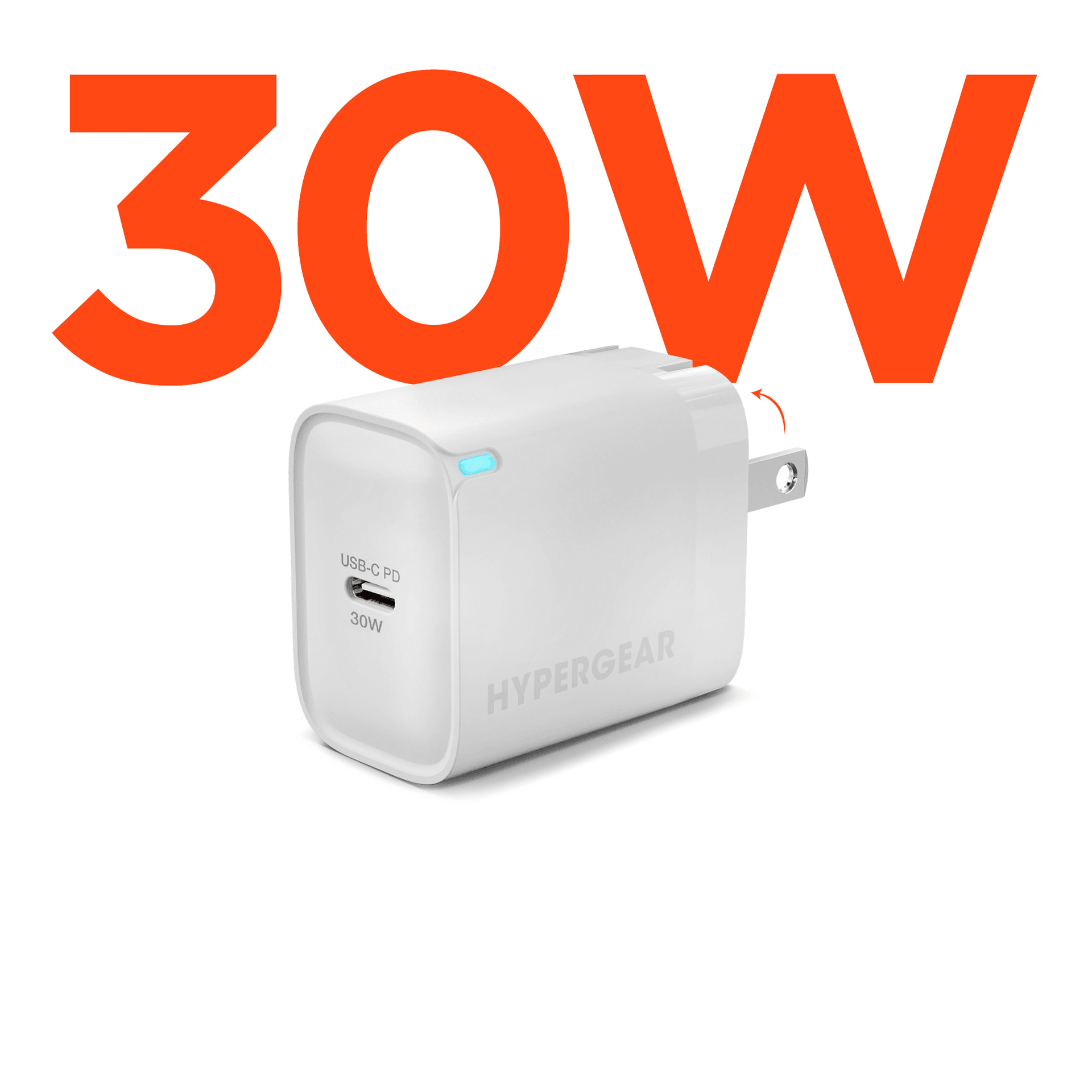 HyperGear 30W USB-C PD Fast Wall Charger with PPS
