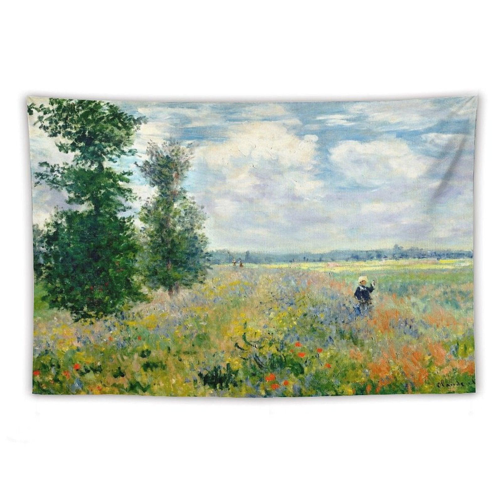 Fields Near Argenteuil by Claude Monet Tapestry