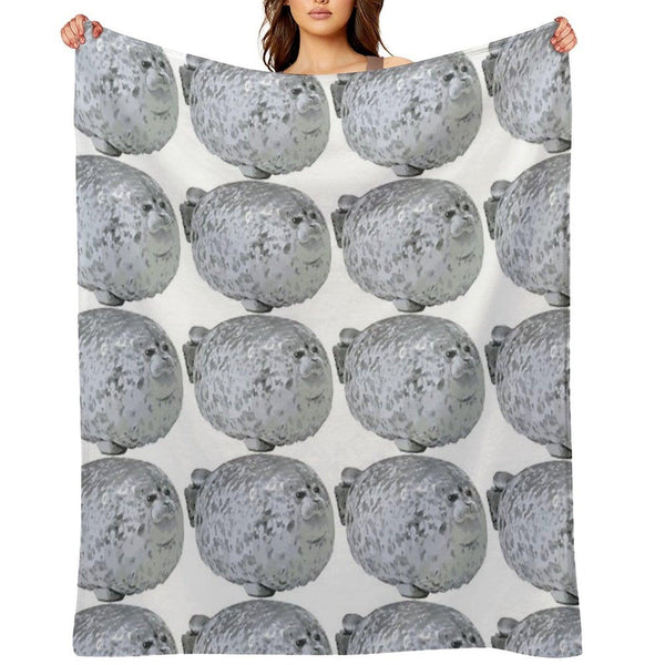 Cute Little Chonky Seal Throw Blanket