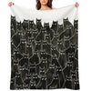 Suspicious Cats Throw Blanket