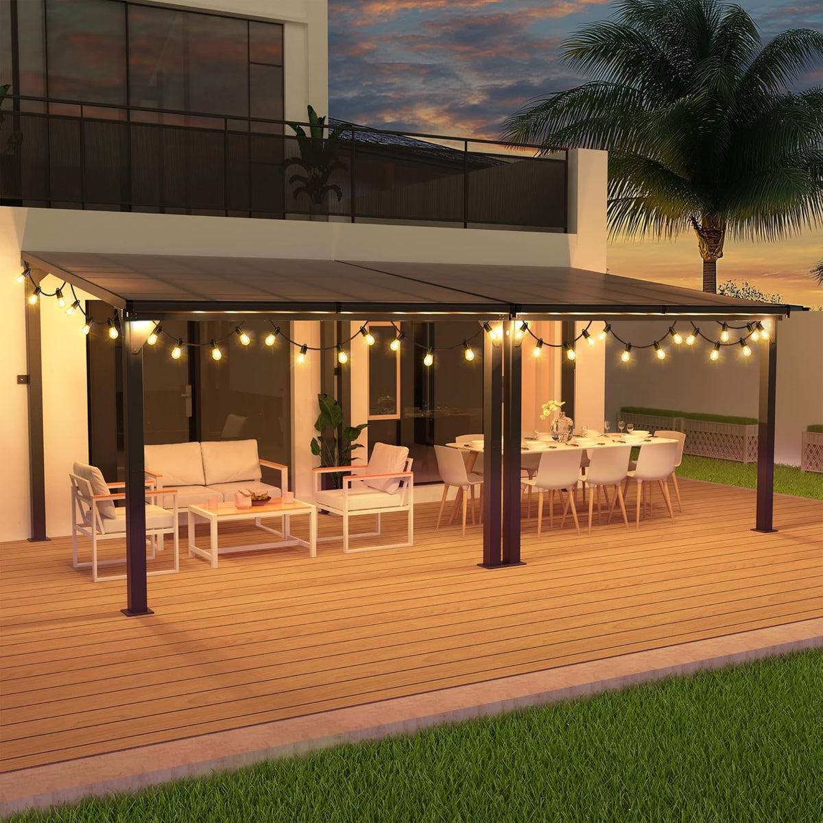 Aera Hardtop Lean to Gazebo