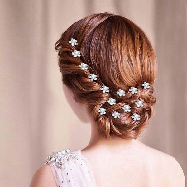 20pcs/lot Fashion U Shape Crystal Hair Fork Flower Hair Pin Sticks For Women Wedding Bridal Shiny Jewelry Wedding Hair Accessories for Brides and Bridesmaids