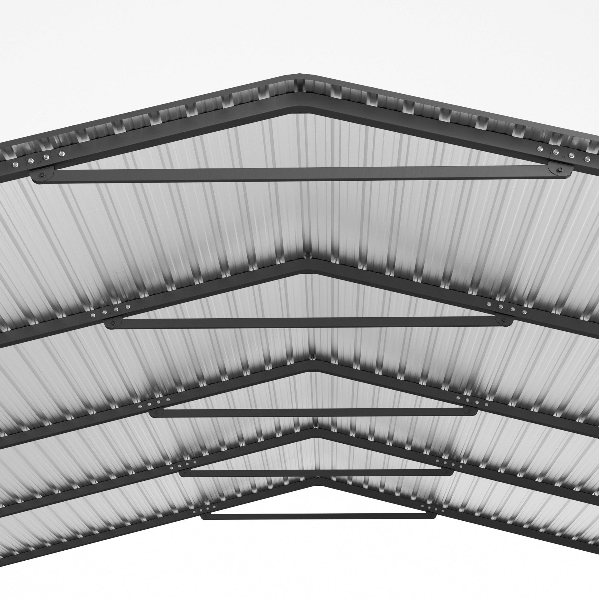 [20X20FT] Extra-Large Heavy-Duty Outdoor Metal Carport With Galvanized Steel Roof For Cars, Boats And Trucks (SAK75633)