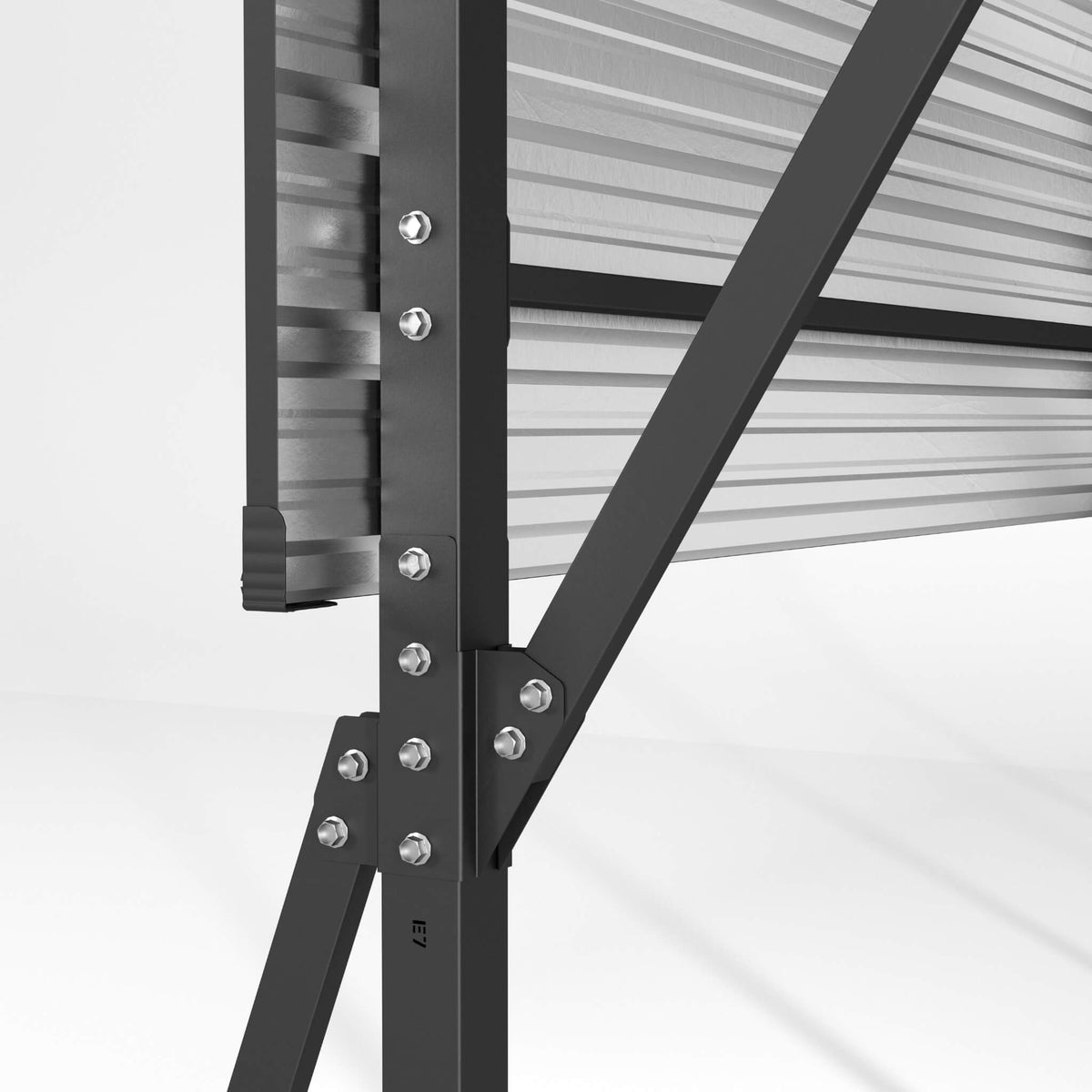 [20X20FT] Extra-Large Heavy-Duty Outdoor Metal Carport With Galvanized Steel Roof For Cars, Boats And Trucks (SAK75633)