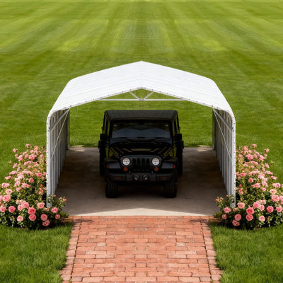[20X30FT] Heavy-Duty Outdoor Galvanized Steel Carport (SAK21596)