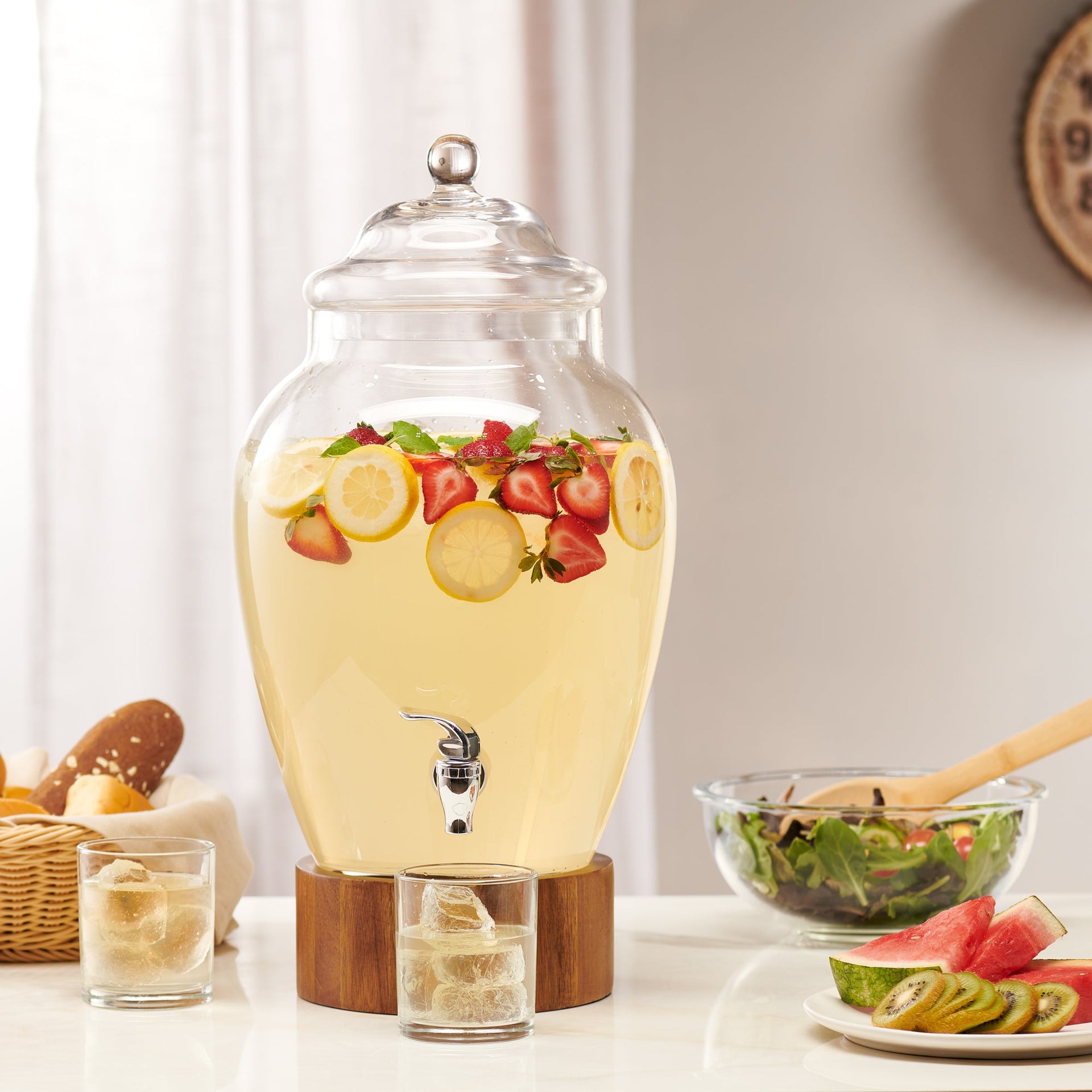 Madera Glass Beverage Dispenser 3 Gallon