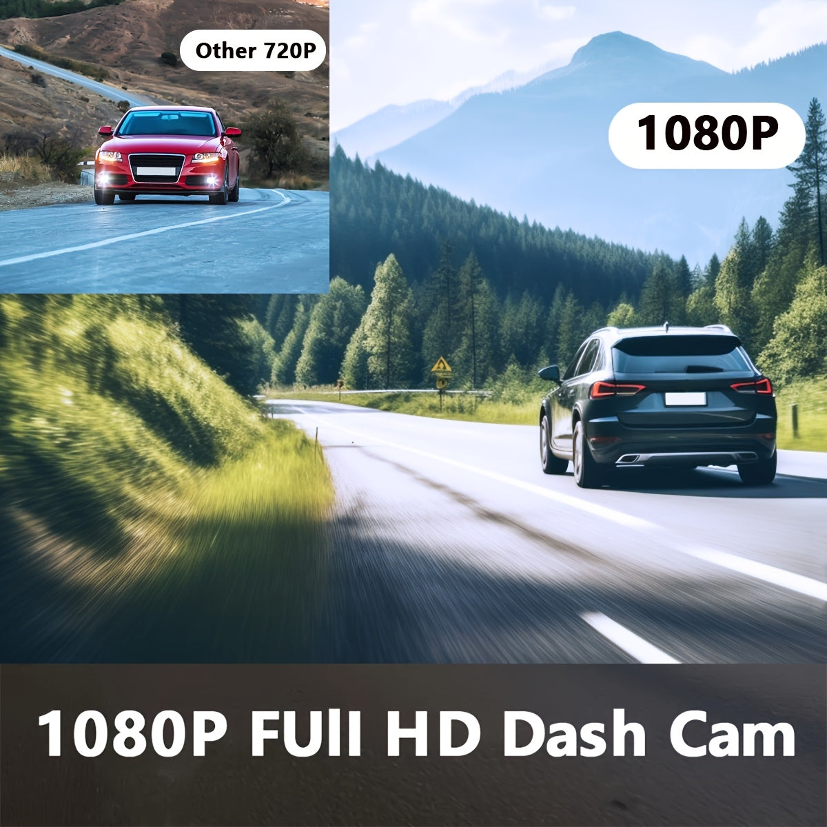 [Dash Cam] Dash Cam Front and Inside, HD 1080P Recording Car DVR Cam with 170° Wide Angle, Night Vision,Small Dash Camera for Cars, 24h Parking Monitor, Loop Recording,G-Sensor, Without SD Card DSers Fulfillment