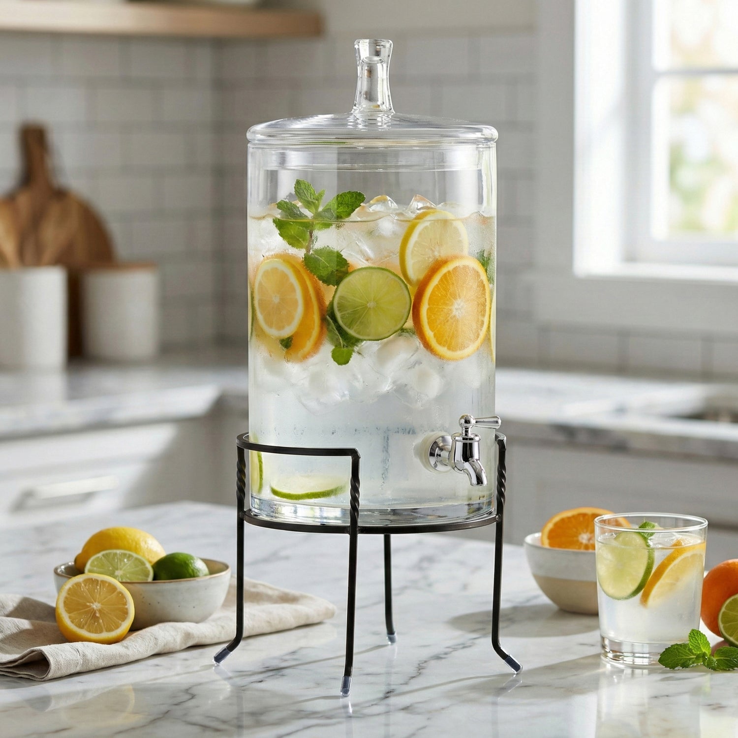 Dispenser with Metal Stand 2.5 Gal