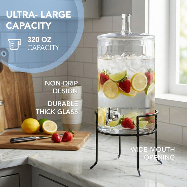 Dispenser with Metal Stand 2.5 Gal