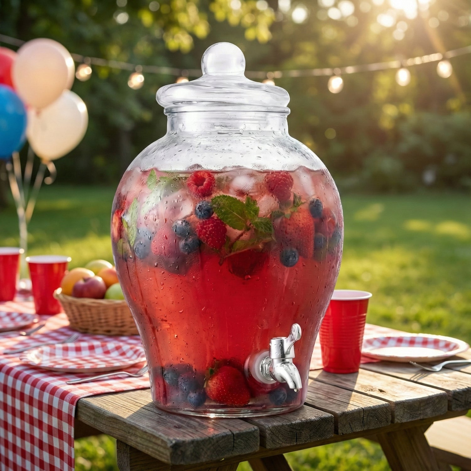 Sanford Glass Beverage Dispenser 204.8 OZ.