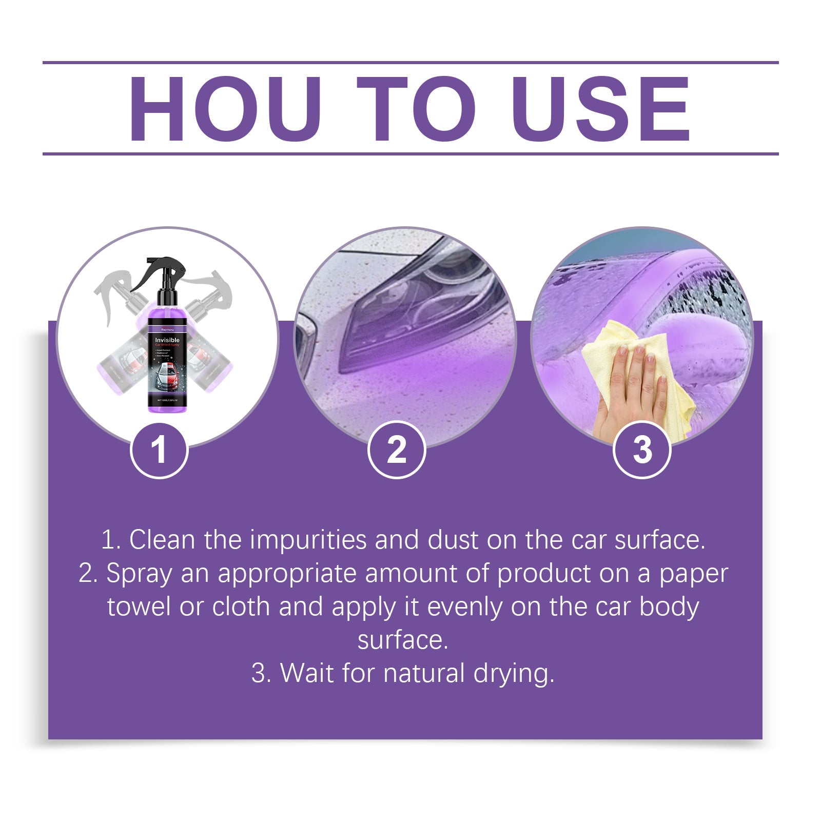 Car Coating Protective Spray Anti-Scratch Enhanced Gloss Paint Coating Spray Car Paint Maintenance