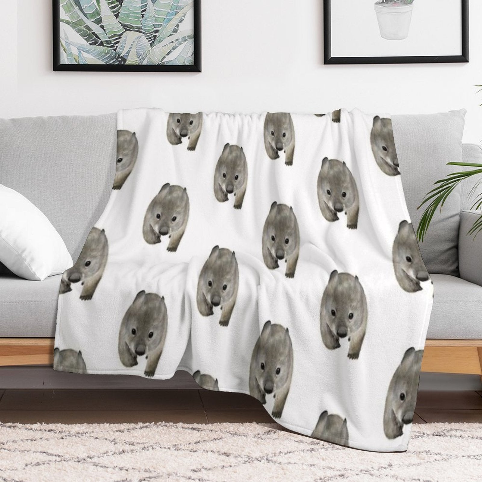 Cuddles The Wombat Quick-dry Throw Blanket