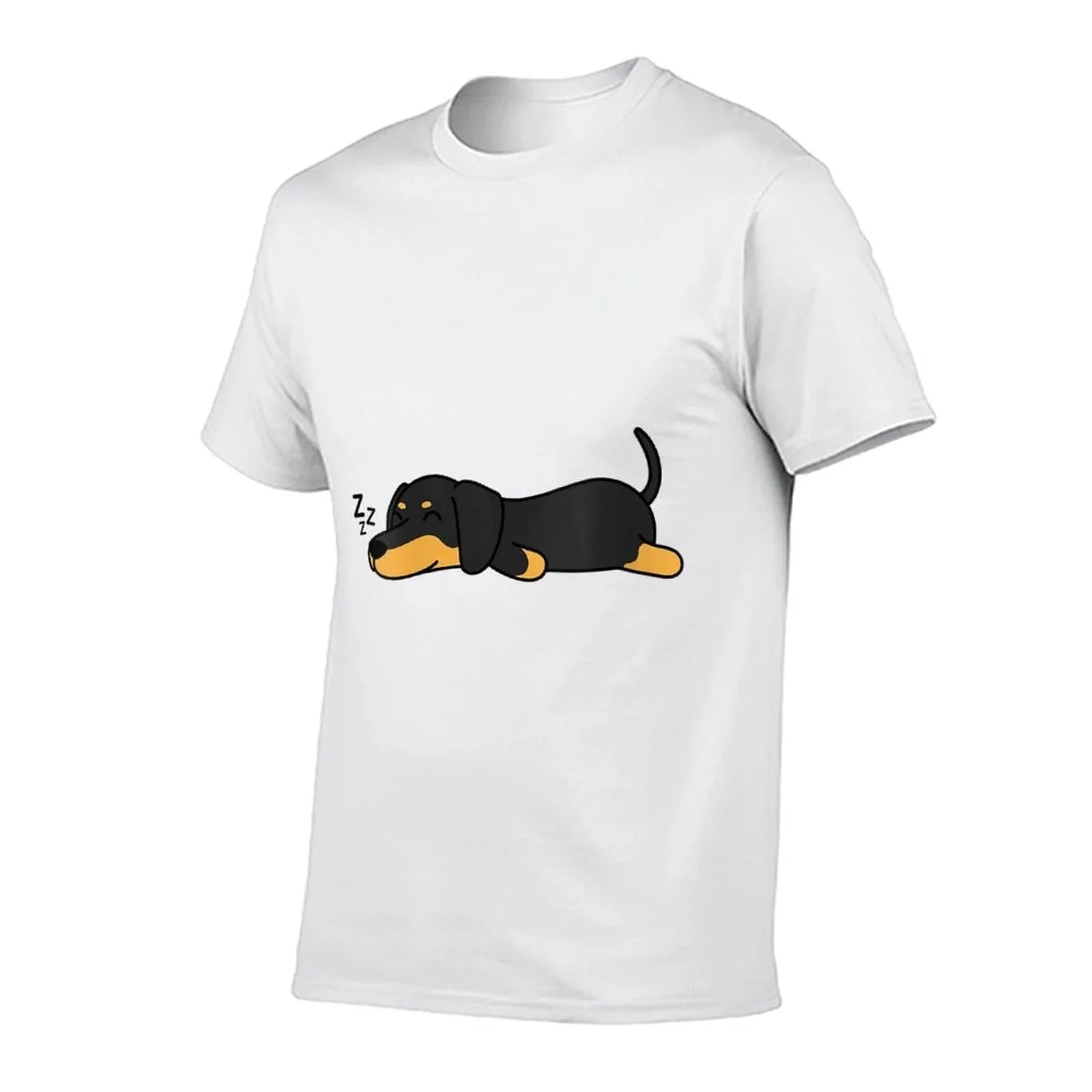 Womens Cute Nope Sleeping Dachshund Cool Nap Funny Wiener Dog Lover  Stretchy T-Shirt