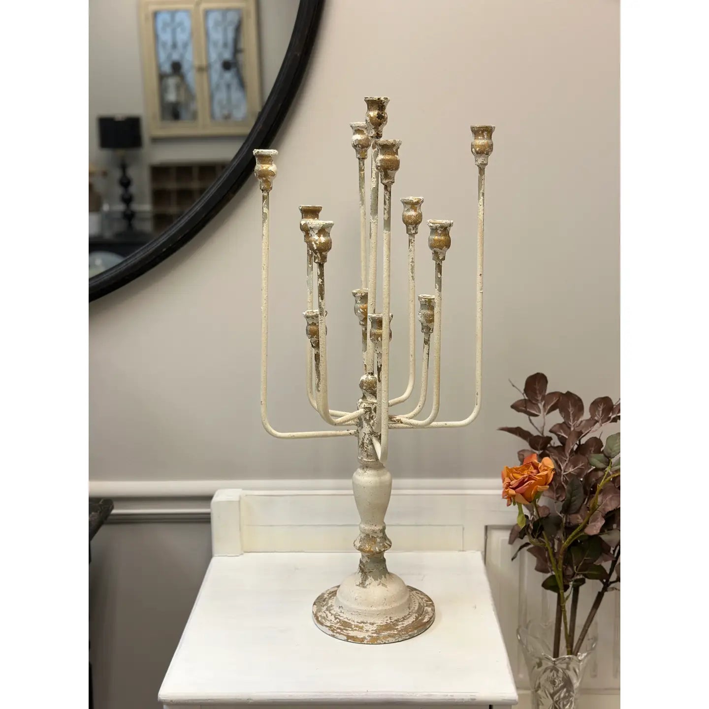 13-Candle Iron Candelabra