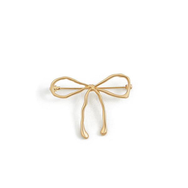 Bow brooch women's decorative brooch cross-border niche lava bow versatile pin accessory