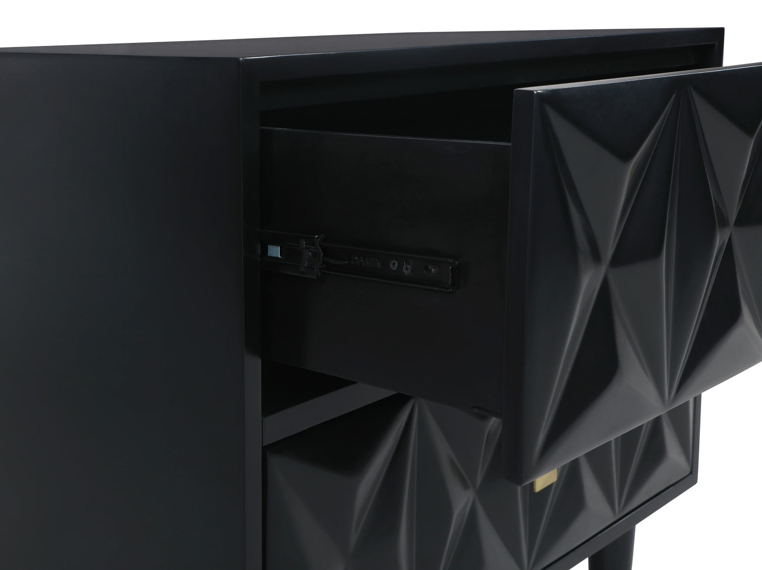 GEO BLACK BEDROOM 5 DRAWER CHEST