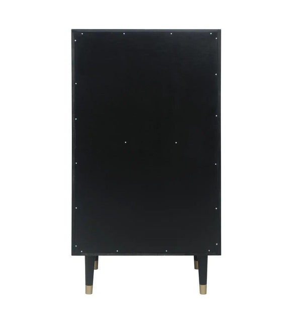 GEO BLACK BEDROOM 5 DRAWER CHEST - Gifts for You 'n Me
