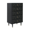 GEO BLACK BEDROOM 5 DRAWER CHEST