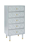 GEO GREY BEDROOM 5 DRAWER CHEST