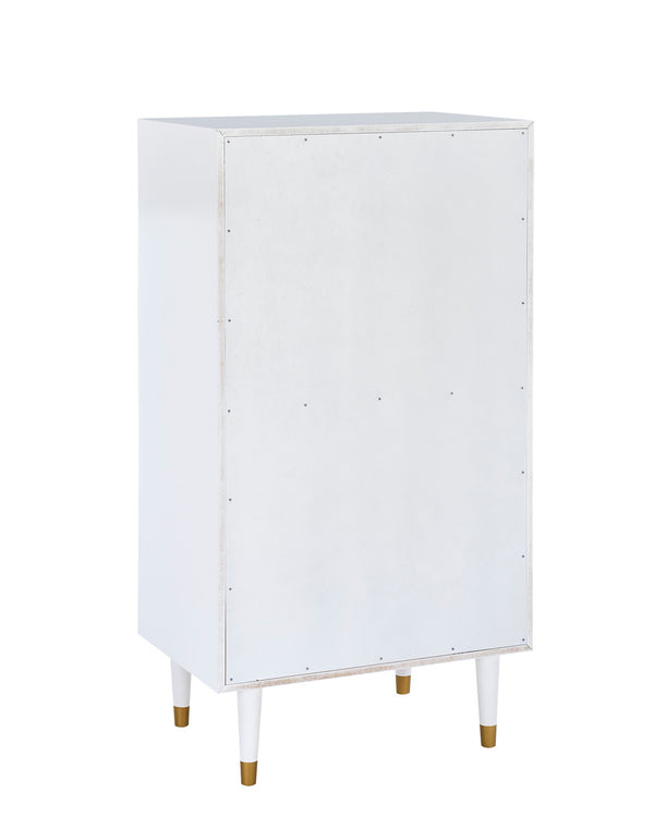GEO WHITE BEDROOM 5 DRAWER CHEST
