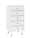 GEO WHITE BEDROOM 5 DRAWER CHEST