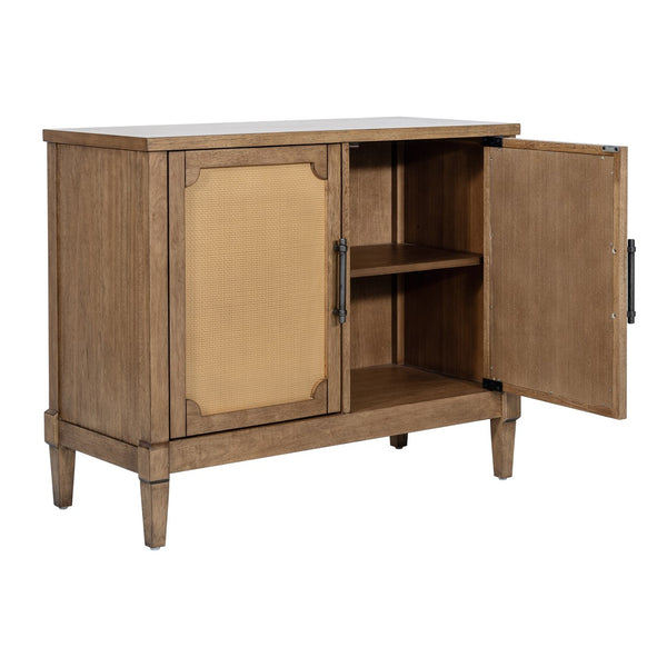 Salina Woven Cane Accent Cabinet - Toasted Almond by Martha Stewart