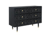 GEO BLACK 6 DRWR TEXTURE DRESSER