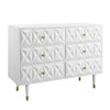 GEO WHITE 6 DRWR TEXTURE DRESSER