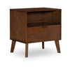 HUDSON MEDIUM BROWN 1 DRAWER NIGHTSTAND
