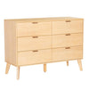 HUDSON NATURAL 6 DRAWER DRESSER