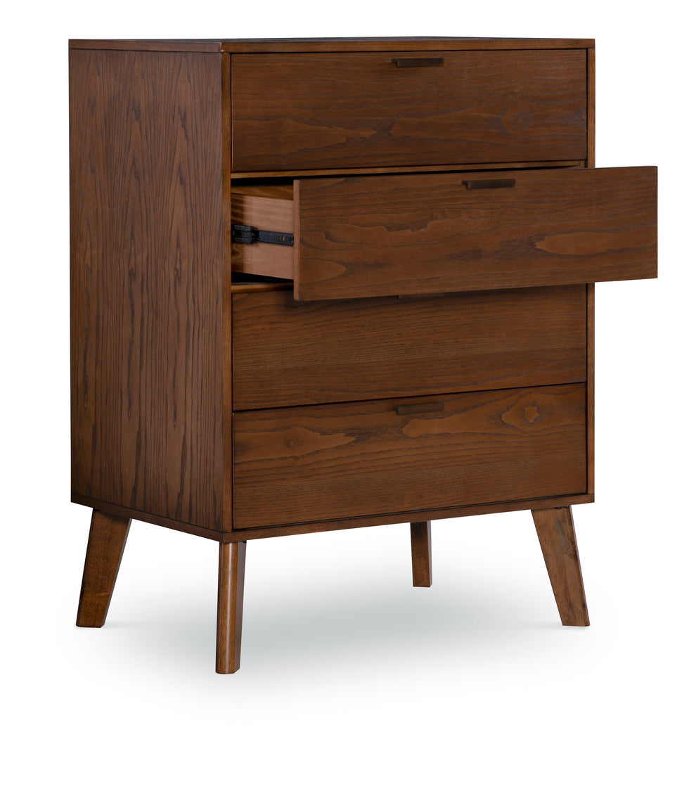 HUDSON MEDIUM BROWN 4 DRAWER CHEST
