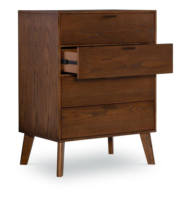 HUDSON MEDIUM BROWN 4 DRAWER CHEST - Gifts for You 'n Me