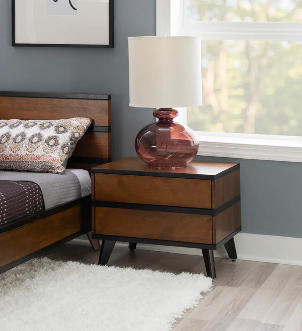 HUDSON 2 TONED 2 DRAWER NIGHTSTAND - Gifts for You 'n Me
