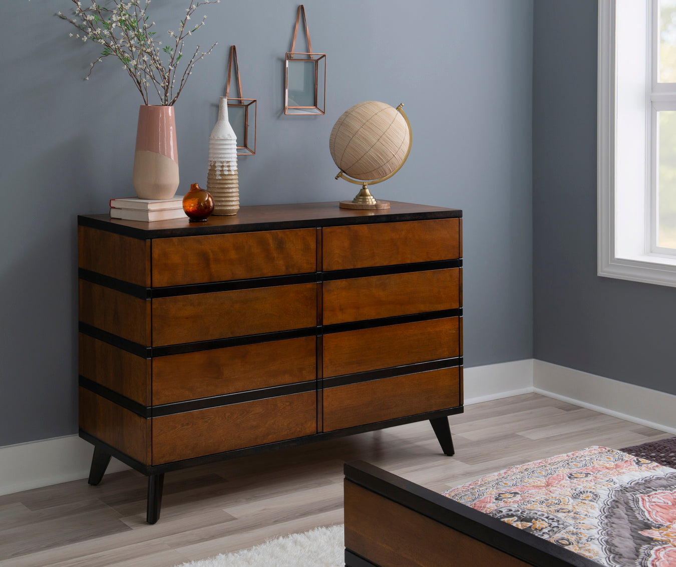 HUDSON 2 TONED 6 DRAWER DRESSER