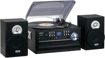 Jensen Turntable Music Entertainmant System Cd Cassette Am/Fm Radio Black (JTA475) - Turntable