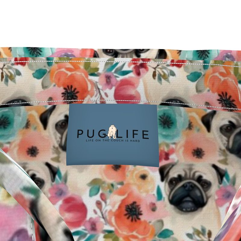 Pug Head Tropical Aloha Camp Shirt