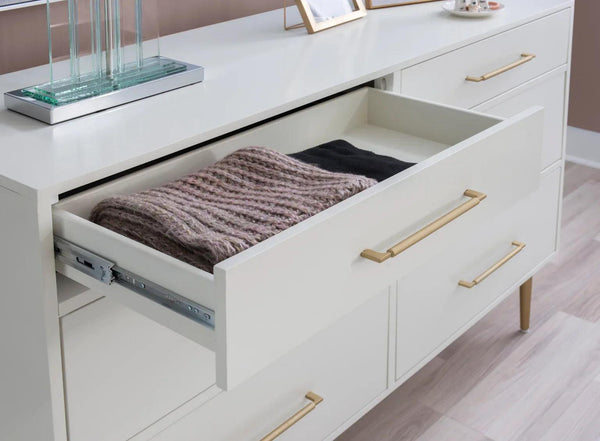 GWYNETH GLAM WHITE 6 DRAWER DRESSER - Gifts for You 'n Me